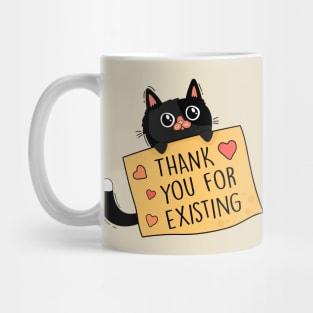 Cat and gratitude Mug